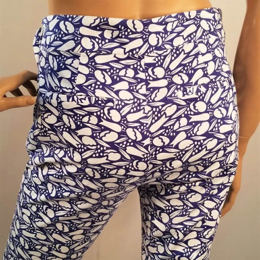 Zara Spain Floral Skinny Capri Pants